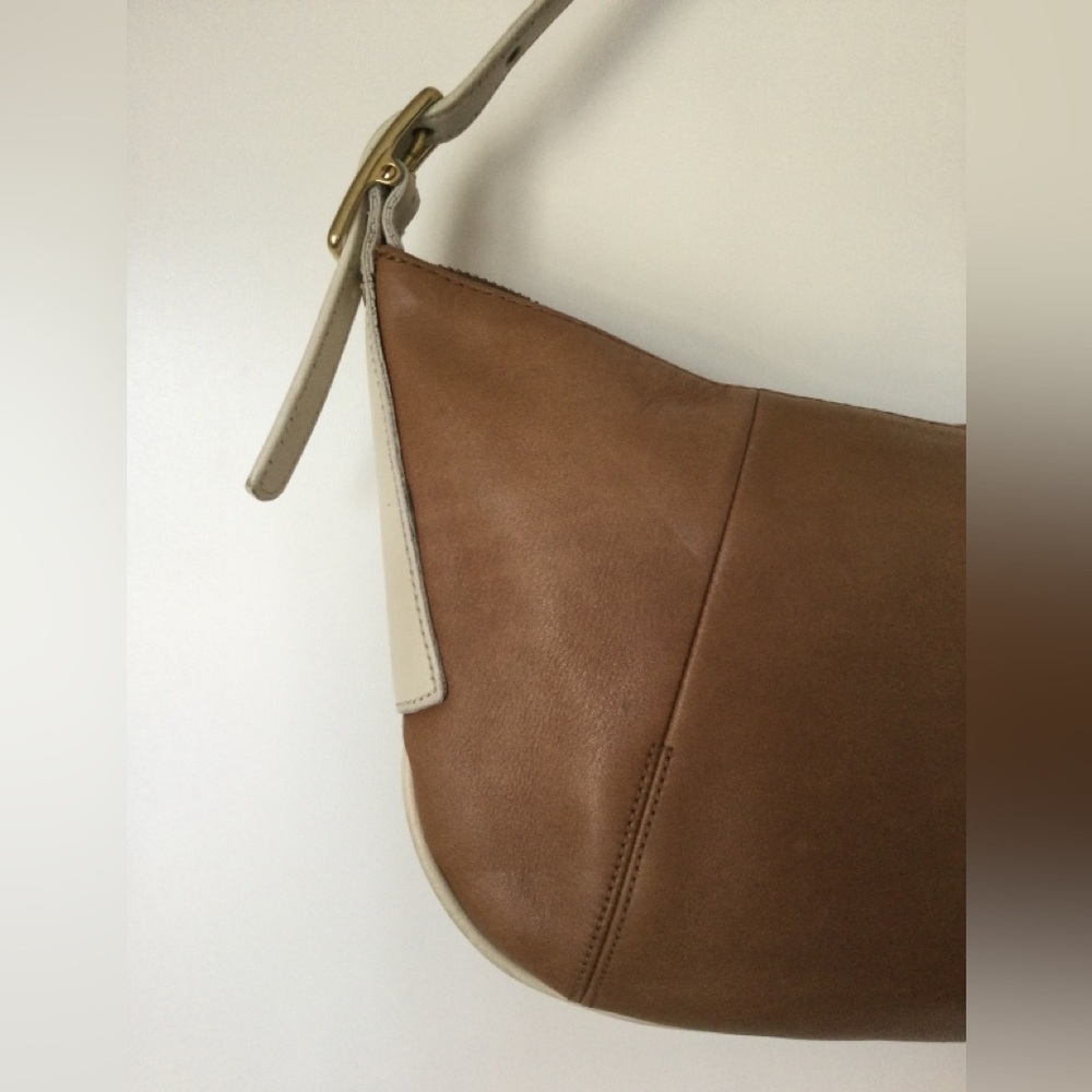 Vintage Coach Y2K Shoulder Bag Brown Leather Fortune Cookie 9214 Hobo Handbag - Picture 7 of 16